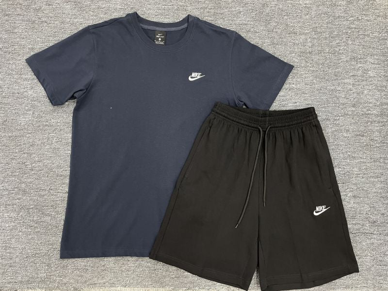 Kit Camisa e Short Nike Fleece Azul e Preto