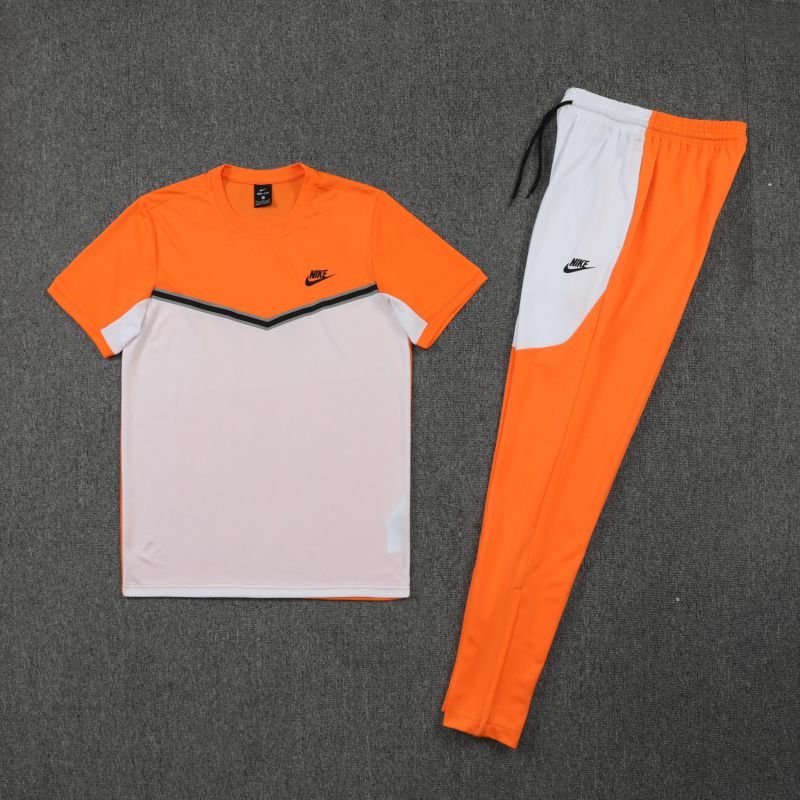 Kit Camisa e Calça Nike Cinza Laranja