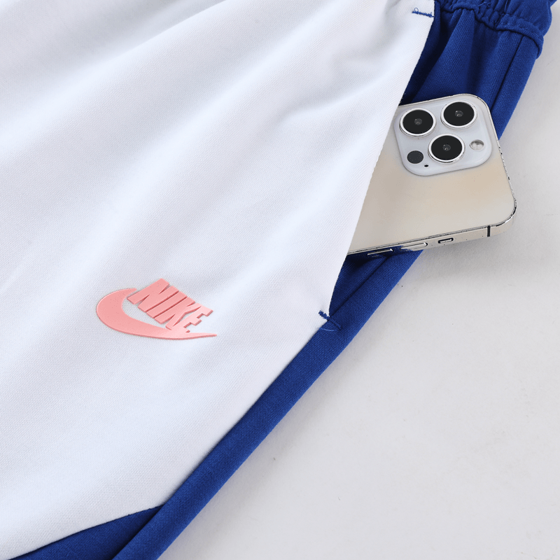 Conjunto Nike Tech Fleece Azul / Branco